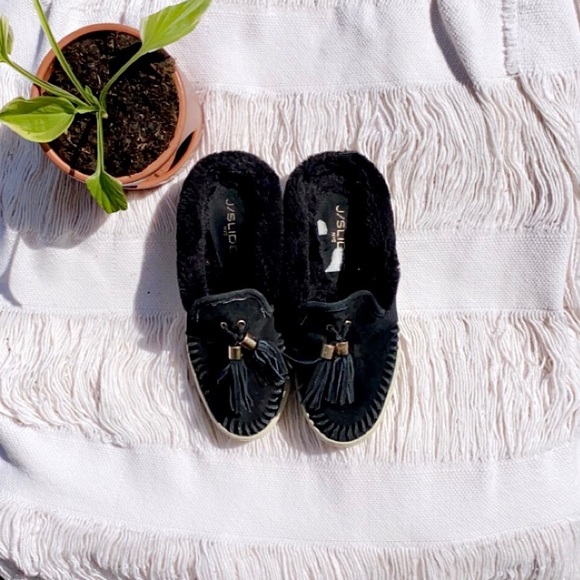 J/Slide Suede Mule with Faux Fur - Picture 4 of 4